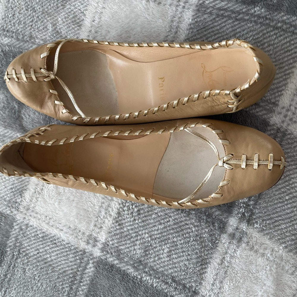 Louboutin Nude Flats